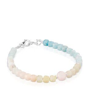 Tous Rose quartz and multicolored beryllium ball Bracelet Basic Colors